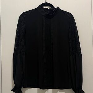 Karl Lagerfeld Black Lace Blouse